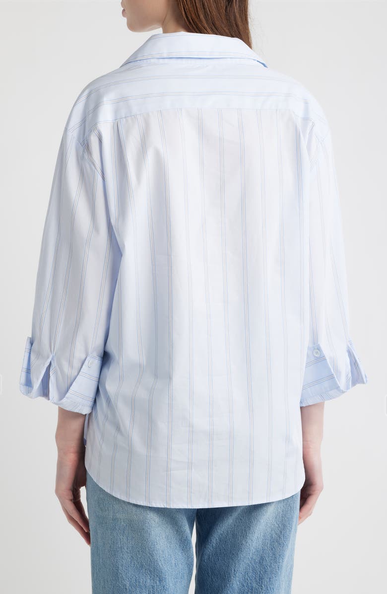 CISSA Asymmetric Stripe Wrap Shirt, Alternate, color, Royal Stripe