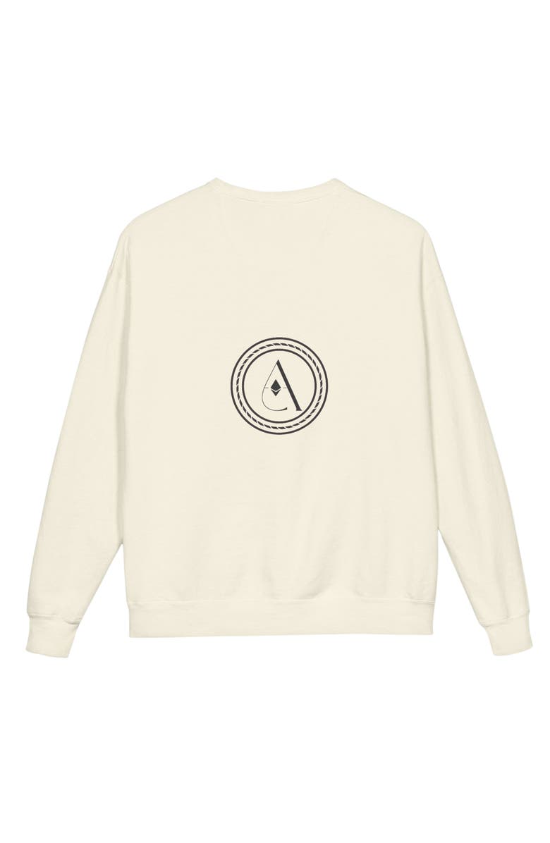 AKALIA Heather Graphic Crewneck Sweatshirt, Alternate, color, Beige