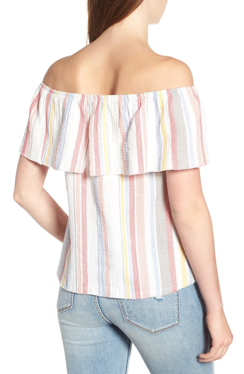 Socialite Ruffle Off the Shoulder Top, Alternate, color,