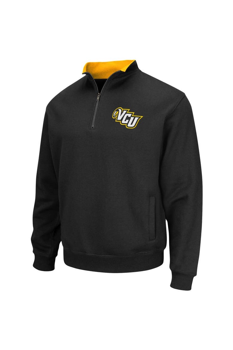 Men's Colosseum Black VCU Rams Tortugas Logo Quarter-Zip Jacket, Alternate, color, Black