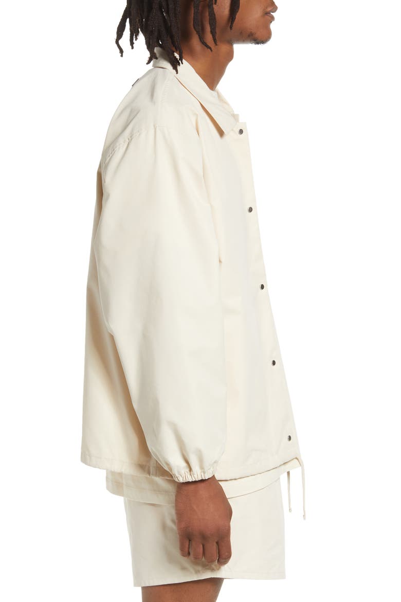 Men's Cotton Blend Coach's Jacket, Alternate, color, EGG SHELL