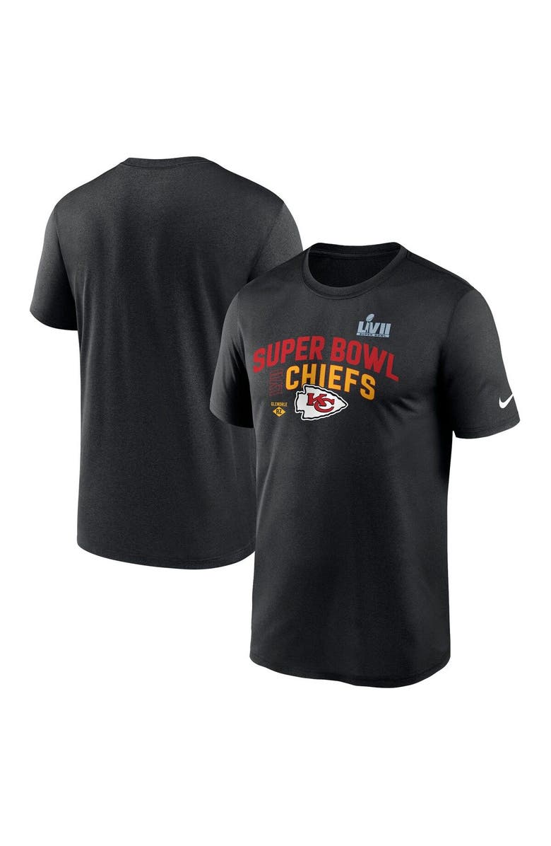 Nike Men's Nike Black Kansas City Chiefs Super Bowl LVII Team Logo Lockup T-Shirt, Main, color, 
