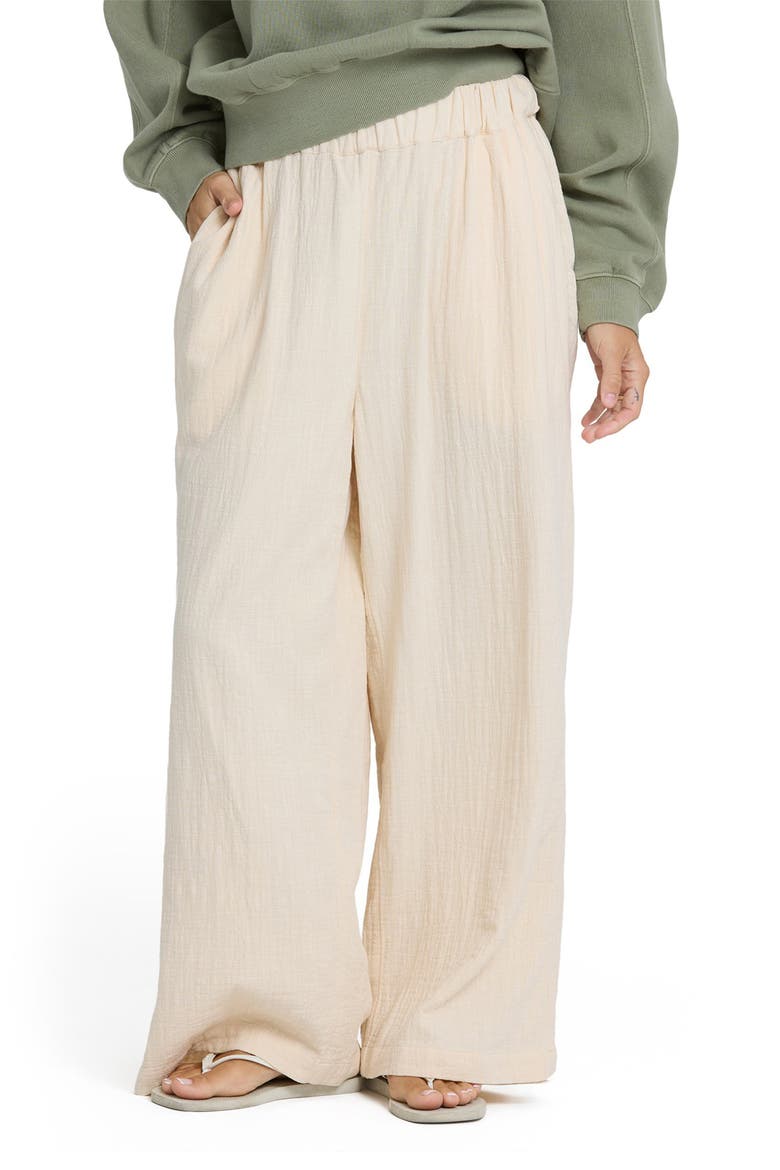 Follow Me Wide Leg Cotton Cover-Up Pants, Main, color, DOVE