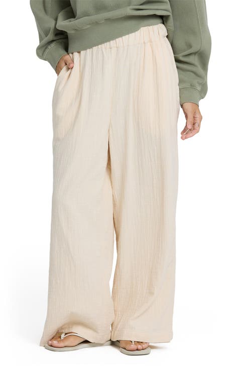 Follow Me Wide Leg Cotton Cover-Up Pants