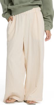 Billabong Follow Me Wide Leg Cotton Cover-Up Pants
