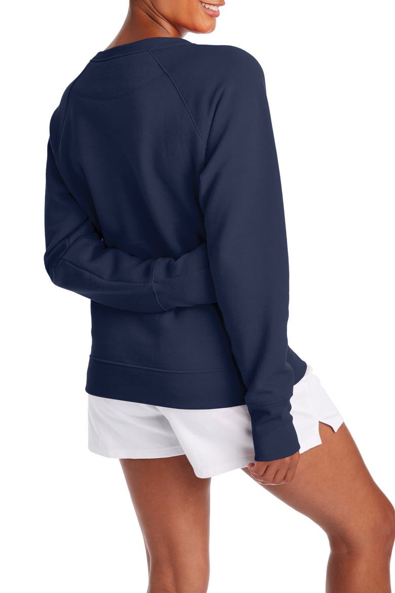Powerblend Graphic Sweatshirt, Alternate, color, ATHLETIC NAVY