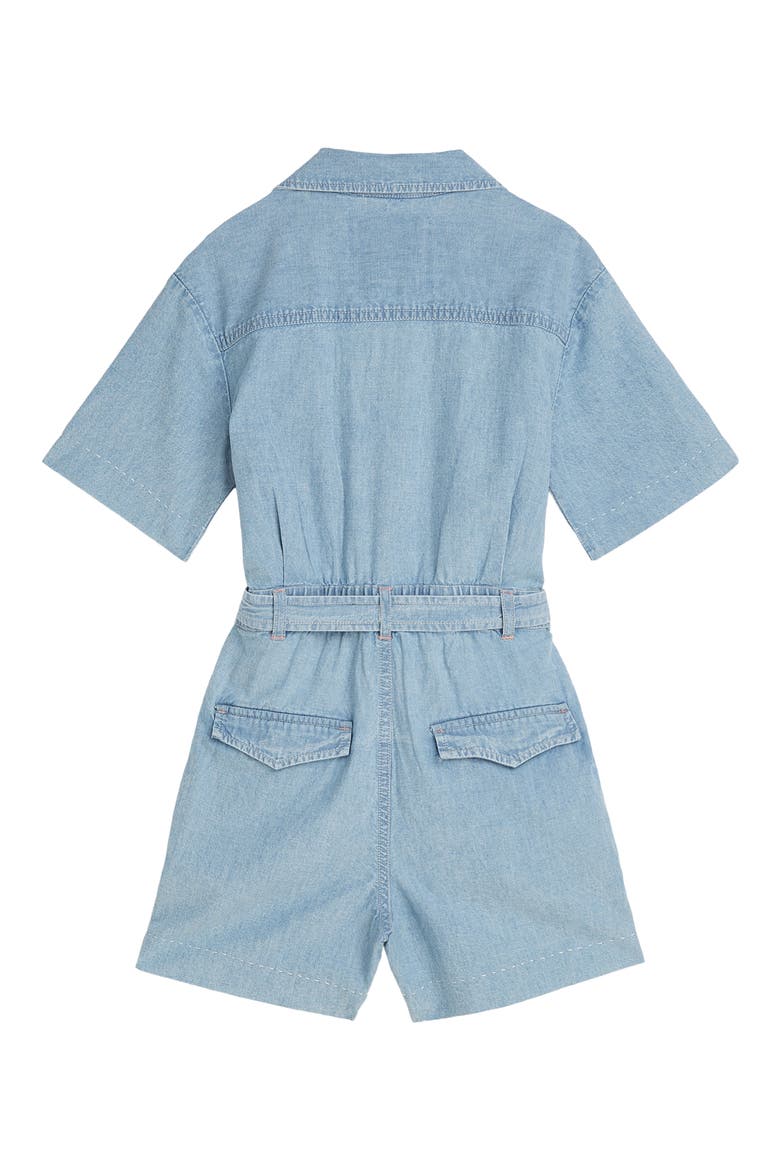 Kids' Chambray Romper, Alternate, color, SHINE A LIGHT