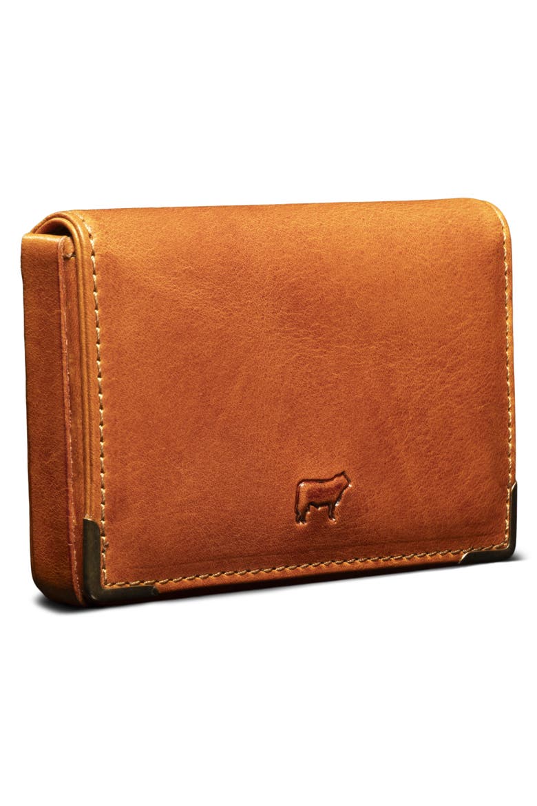 William Leather Card Case, Alternate, color, COGNAC