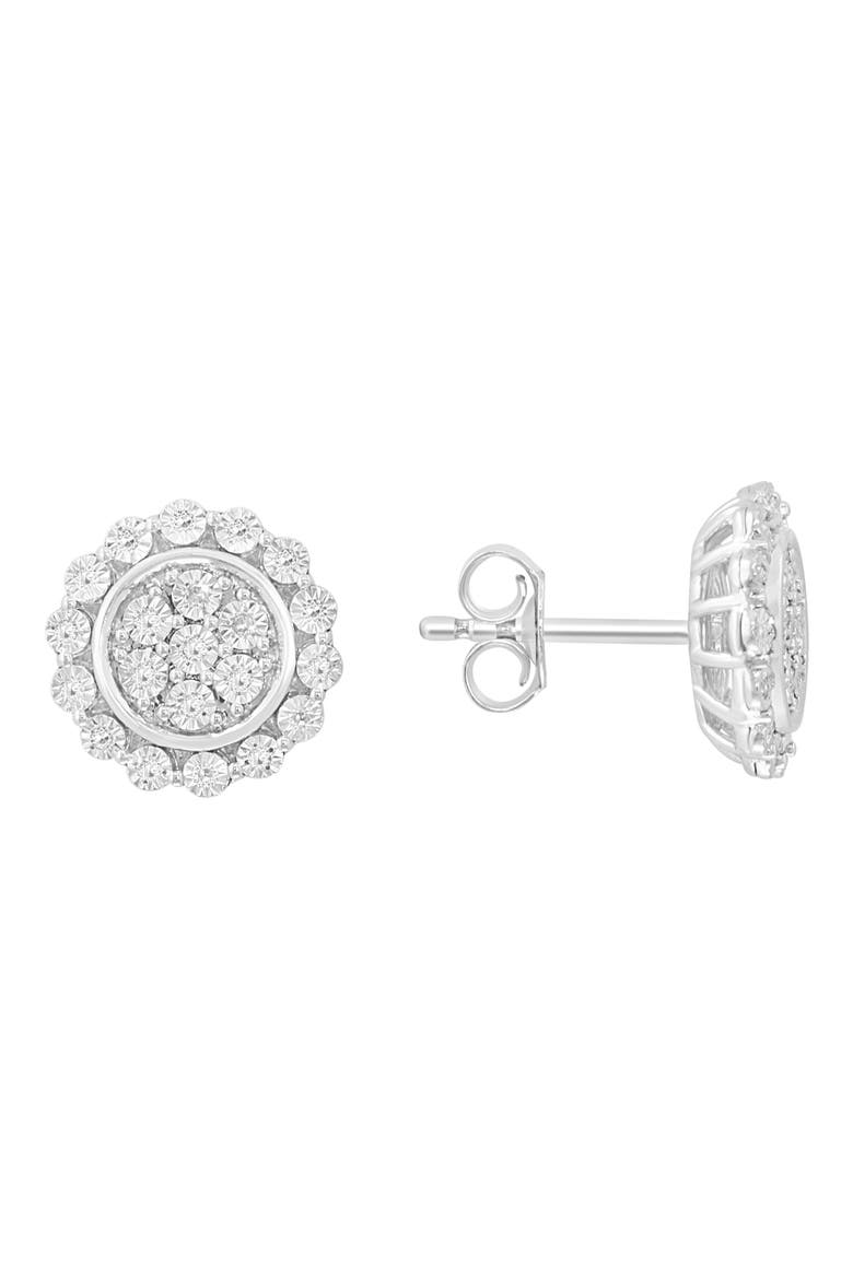 Diamond Earrings, Main, color, SILVER/ DIAMOND