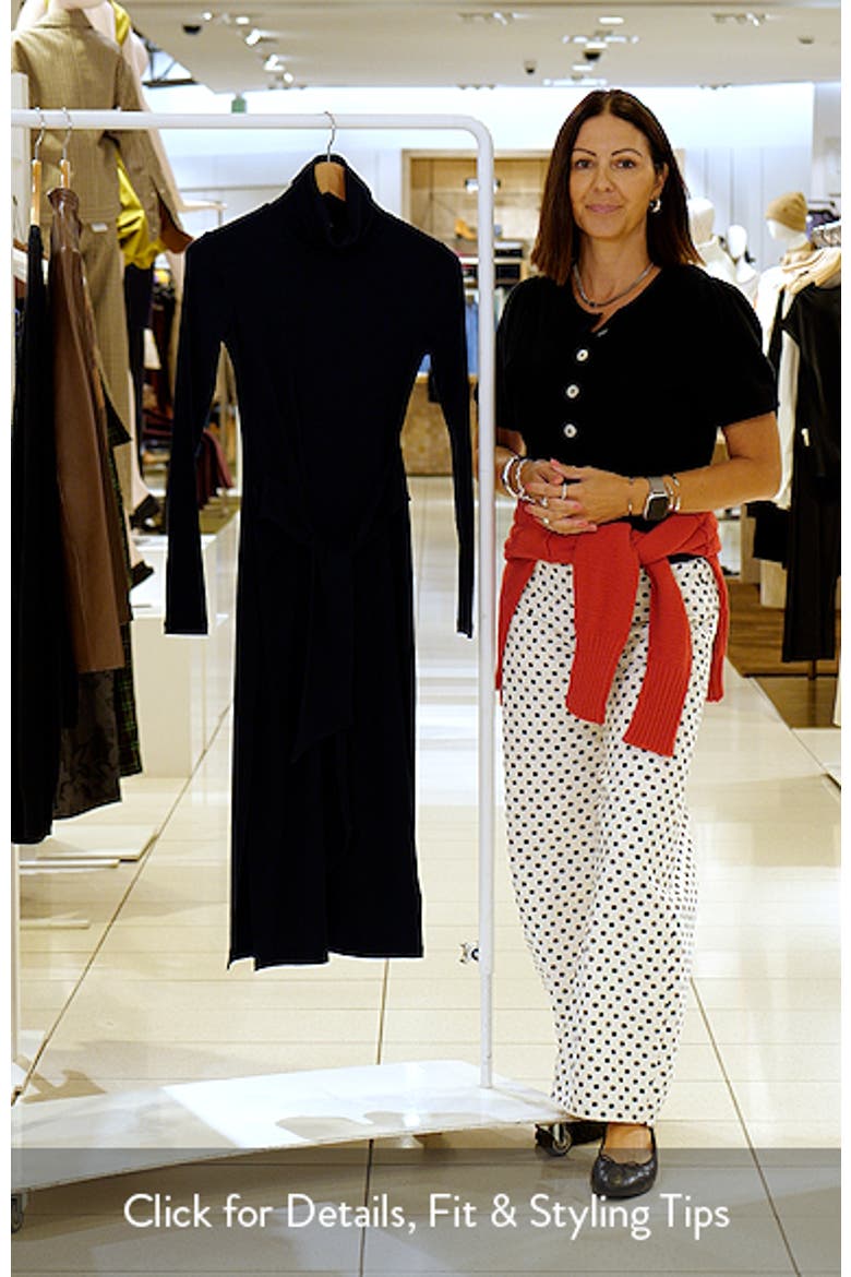 Turtleneck Rib Midi Sweater Dress video