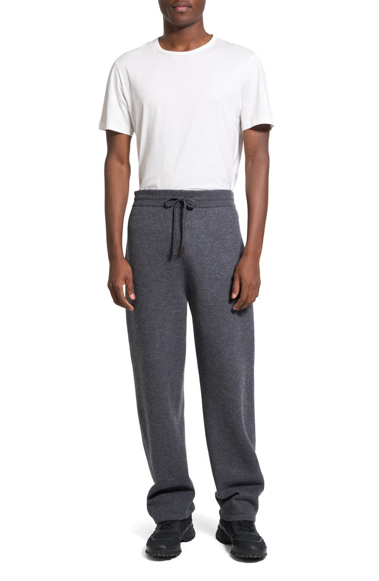Theory Boiled Merino Wool Sweatpants, Alternate, color, Dark Grey Melange