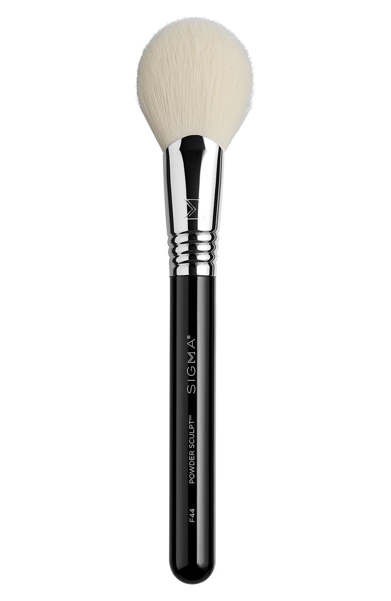 Sigma Beauty F44 Powder Sculpt Brush, Main, color, Black Chrome