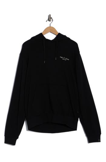 Rag & Bone Massey French Terry Hoodie In Black
