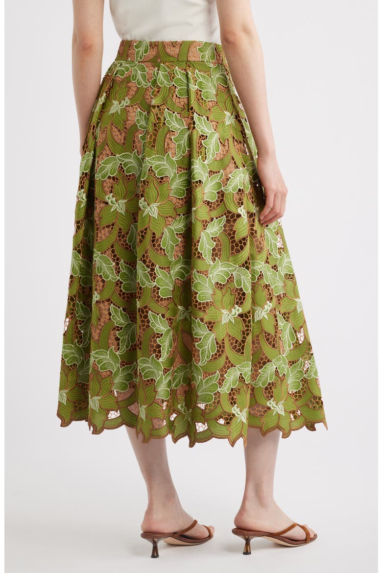 The Hailey Lace Midi Skirt, Alternate, color, DARK CITRUS LACE