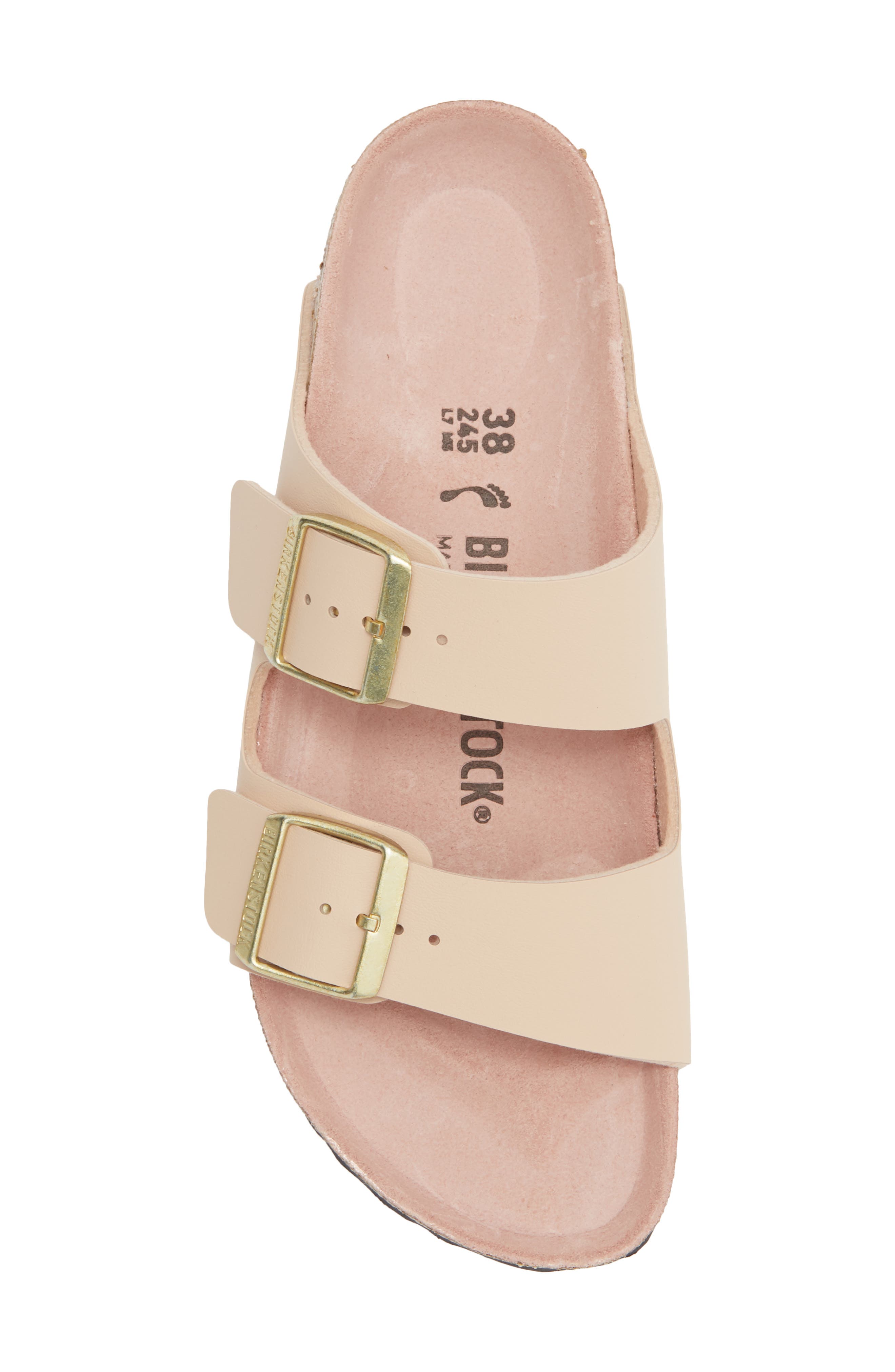 Birkenstock Arizona Triples Slide Sandal, Alternate, color, New Beige Pink