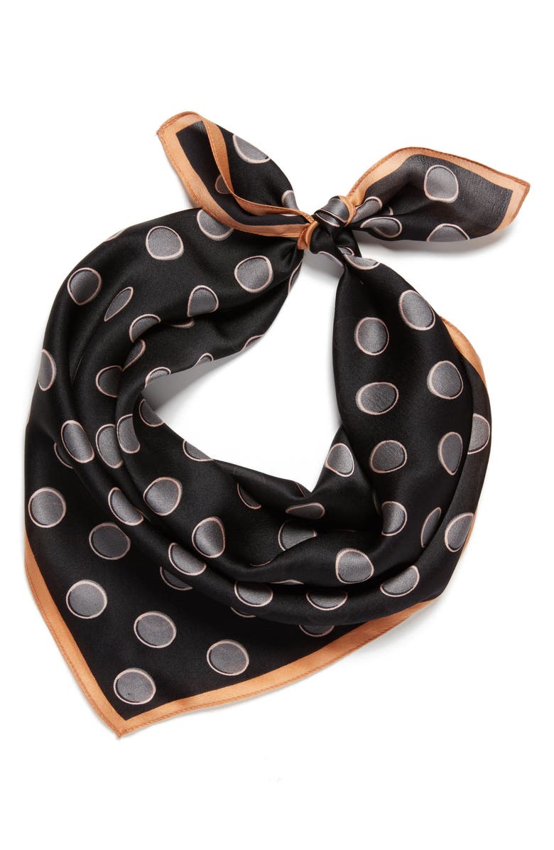Halogen<sup>®</sup> Shadow Dot Silk Square Scarf, Alternate, color,