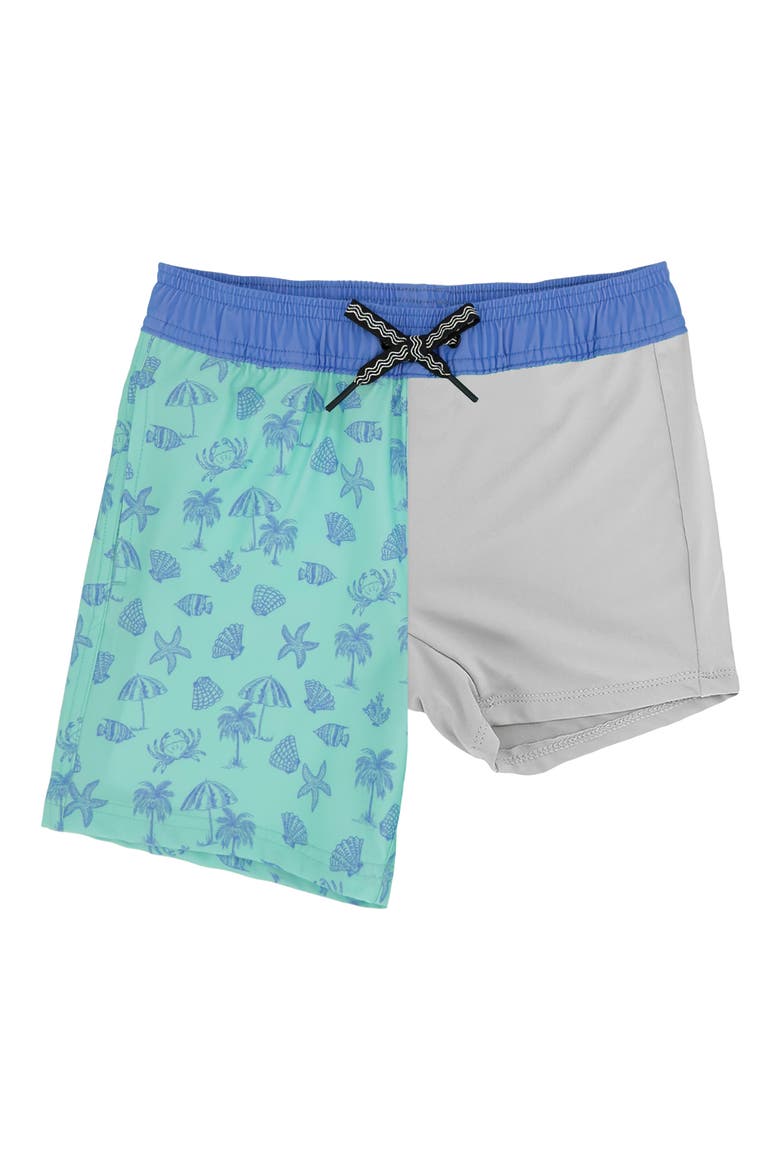 Kids' Volley Swim Trunks, Alternate, color, AQUA CRYSTAL