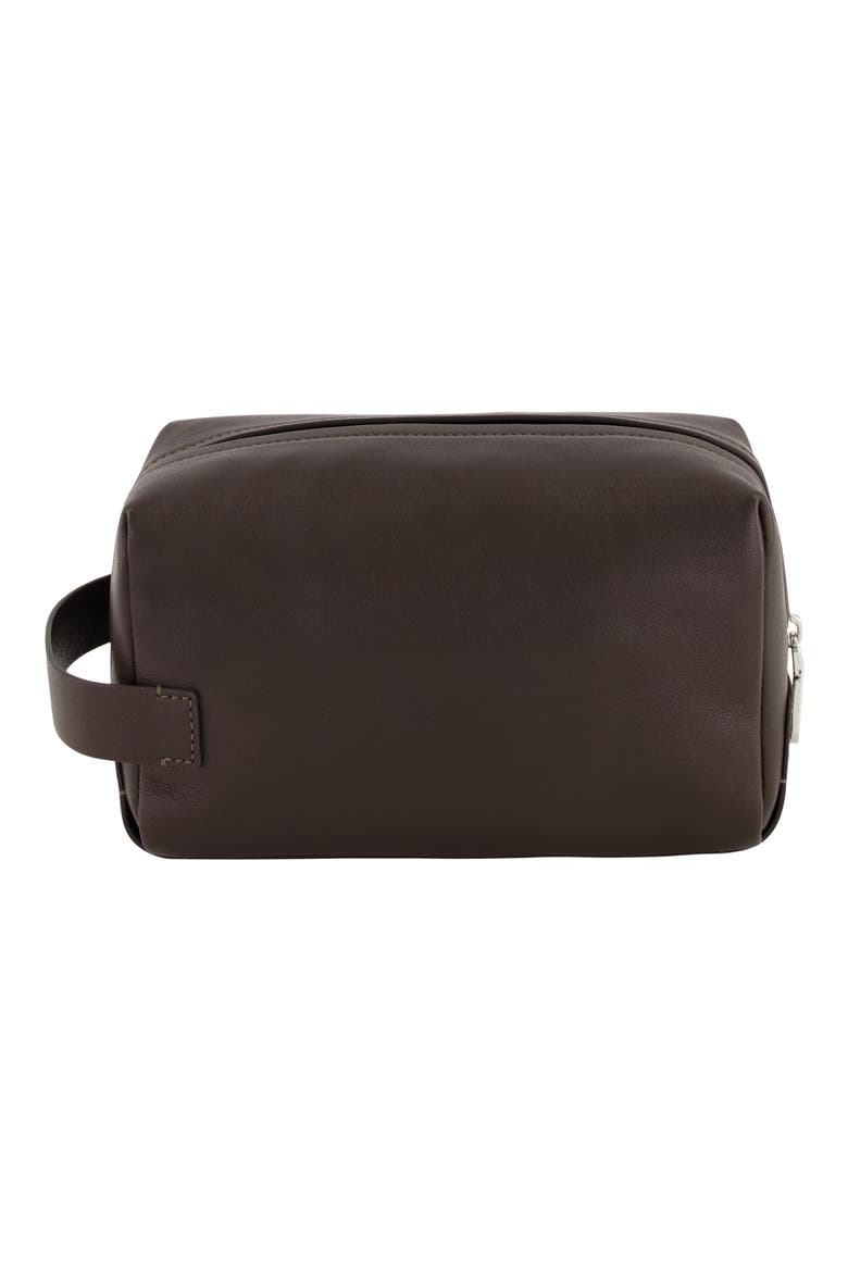 Leather Dopp Kit, Alternate, color, TOBACCO