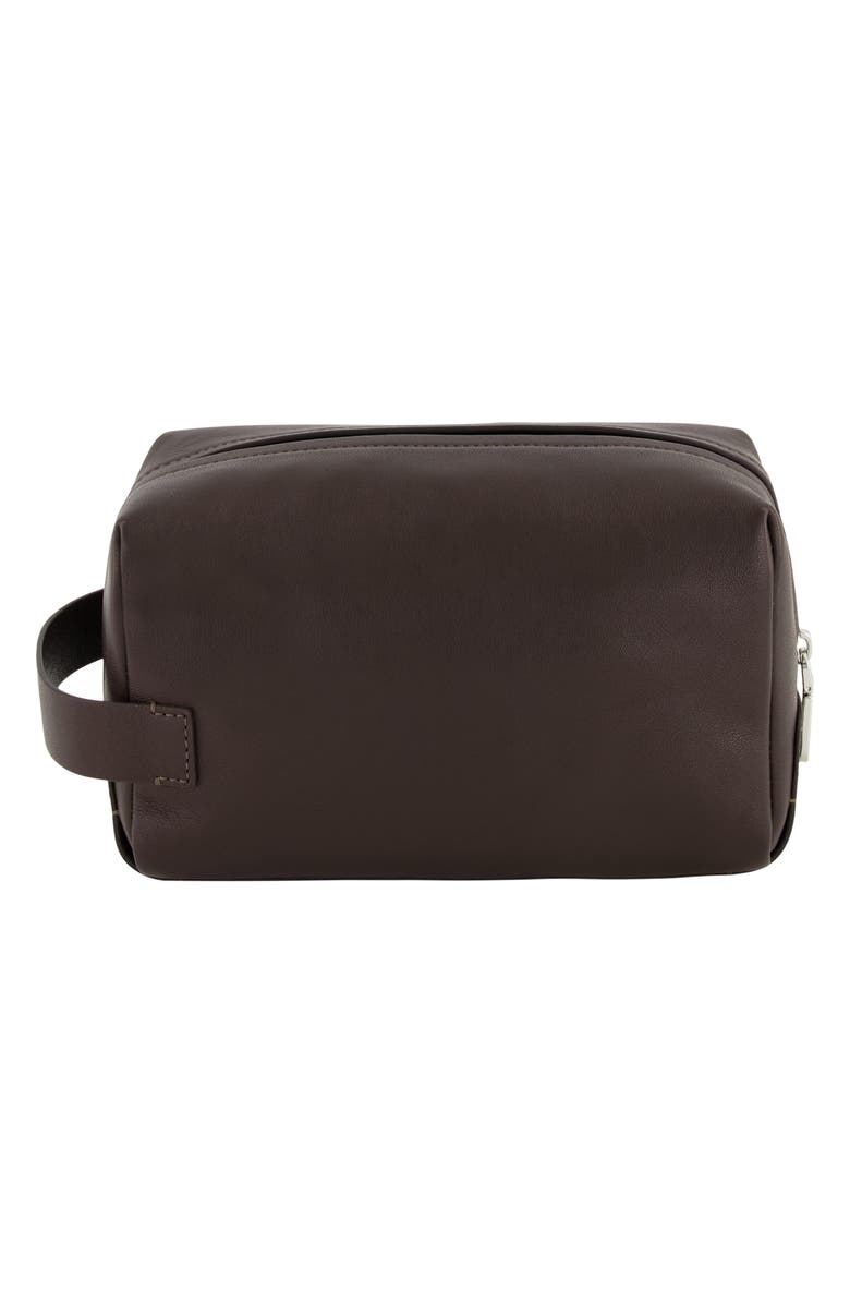 Vince Leather Dopp Kit, Alternate, color, Tobacco