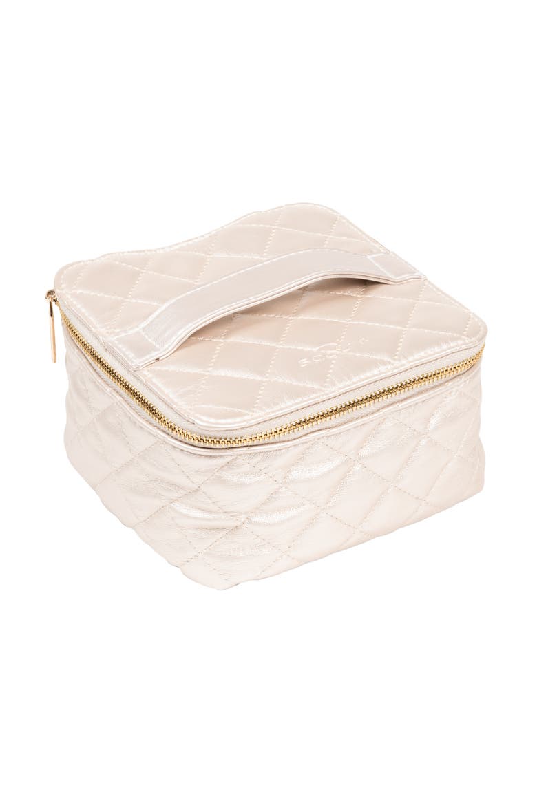 Hidden Gem Jewelry Case, Main, color, Champagne Quilted