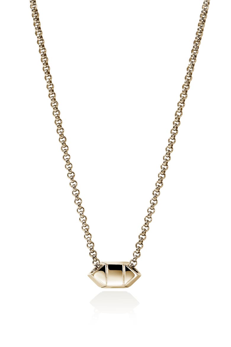 Icon Stud Pavé Diamond Pendant Necklace, Alternate, color, GOLD