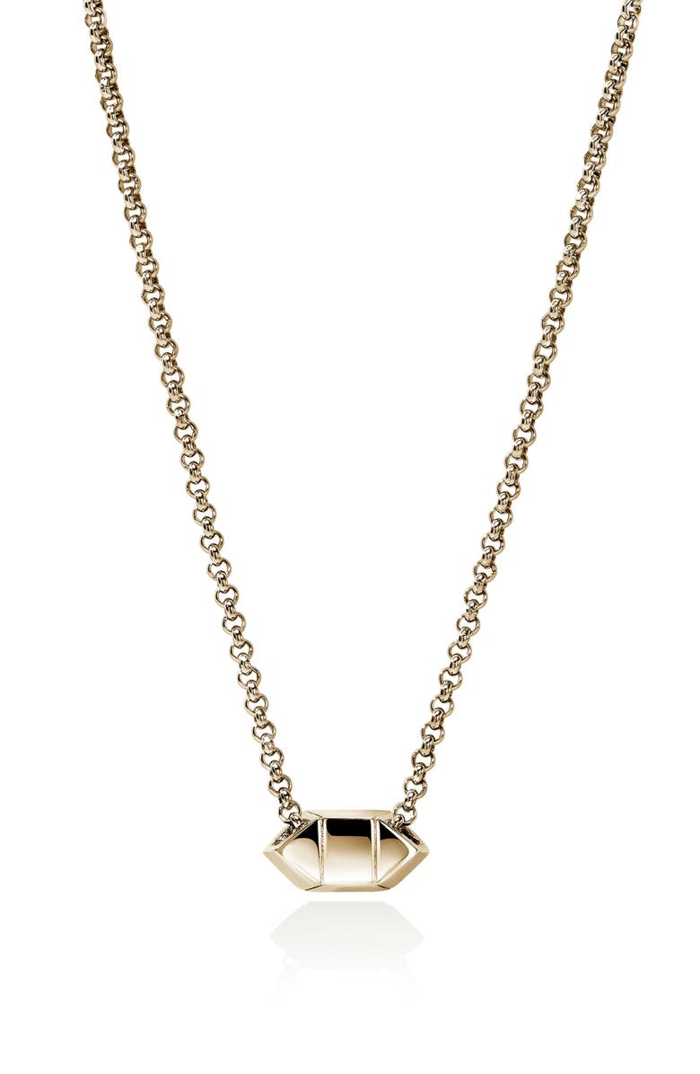 John Hardy Icon Stud Pavé Diamond Pendant Necklace, Alternate, color, Gold