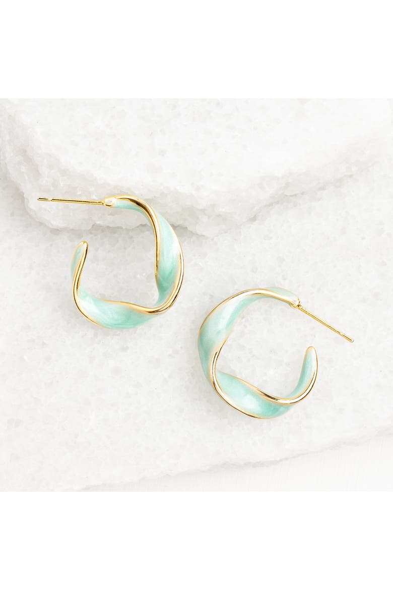 With a Twist Hoops in Mint, Main, color, Mint