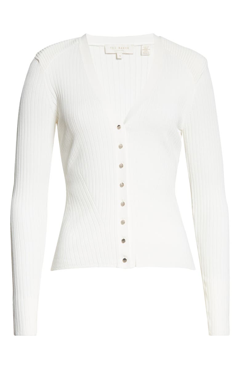 Ted Baker London Kiiarra Ribbed Cardigan, Alternate, color, 