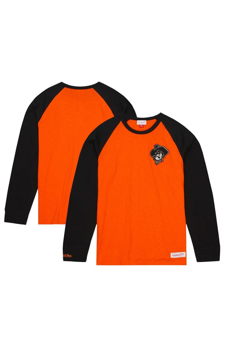 Mitchell & Ness Men's Mitchell & Ness Orange Oklahoma State Cowboys Legendary Slub Raglan Long Sleeve T-Shirt, Main, color, Orange
