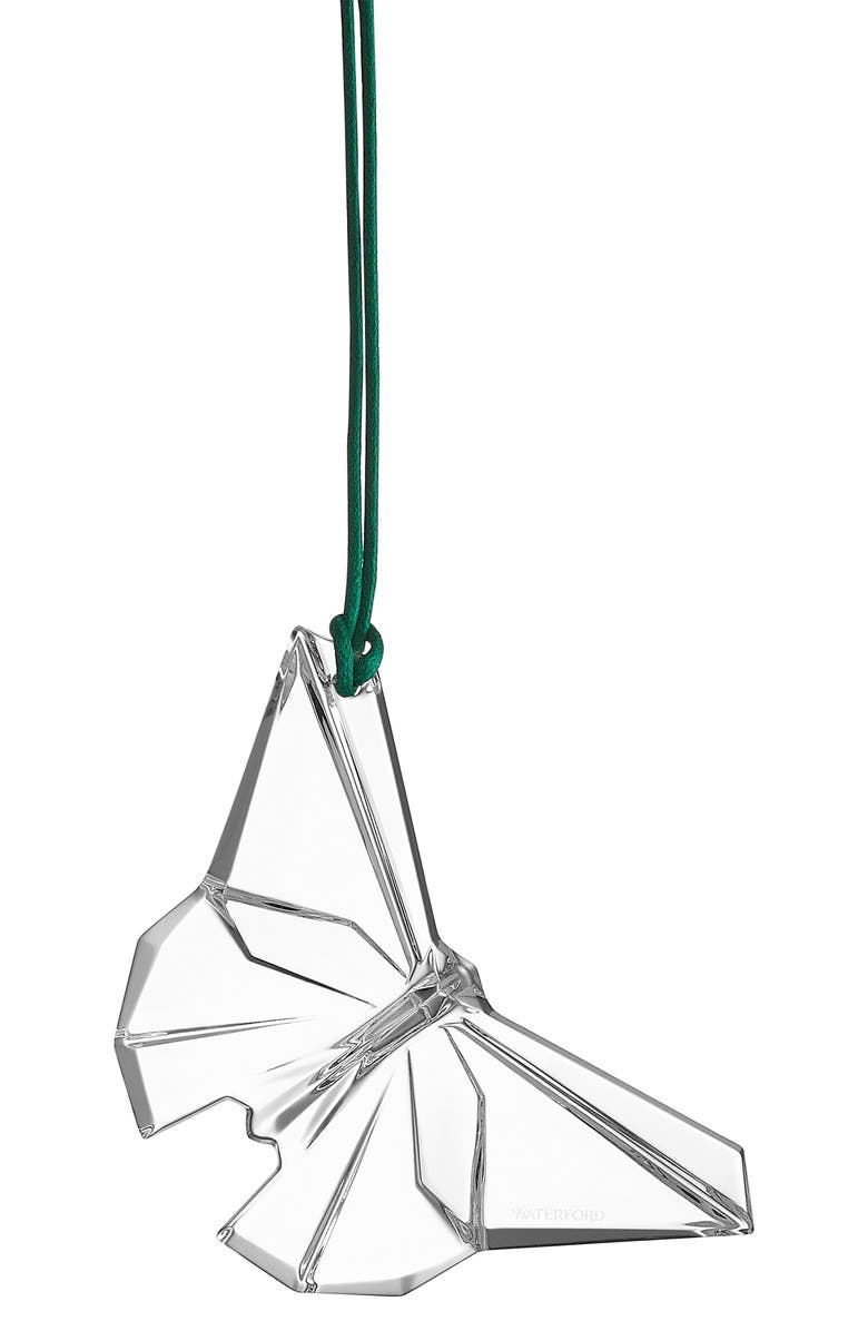 Waterford Origami Butterfly Crystal Ornament, Main, color, 