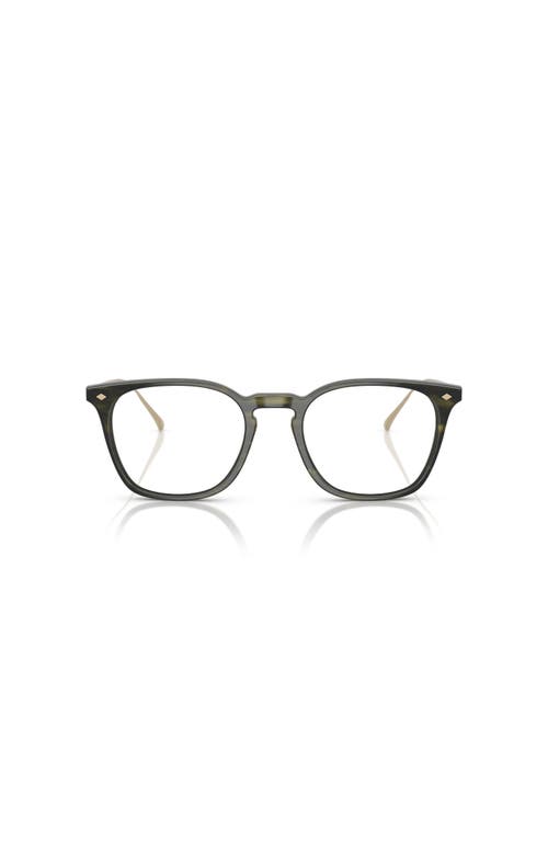 Giorgio Armani 49mm Rectangle Optical Glasses In Green