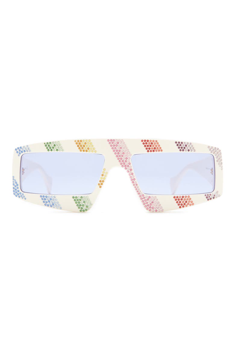 61mm Sunglasses, Main, color, WHITE MULTI