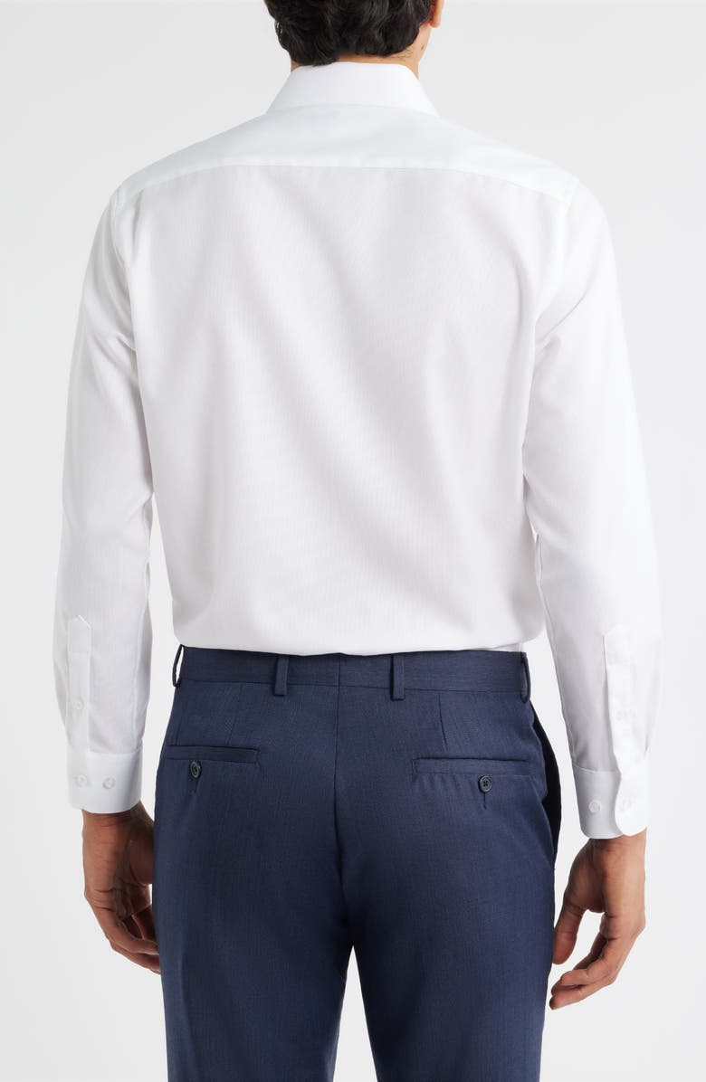 ZANETTI Textured Oxford Dress Shirt, Alternate, color, White