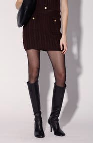 Walter Baker Gia Cable Stitch Sweater Miniskirt