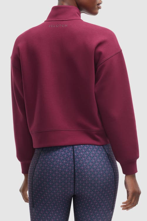 Peloton Tech Double Knit Full Zip In Red Grape