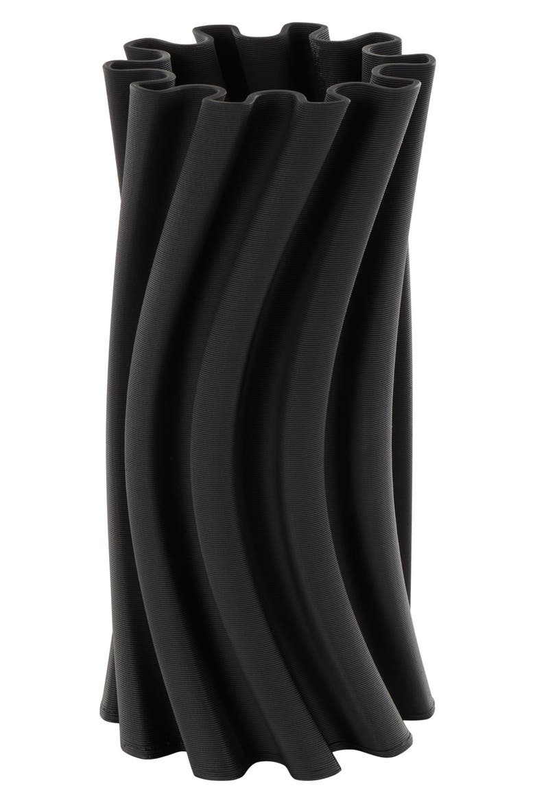 Black Ceramic Vase, Alternate, color, BLACK