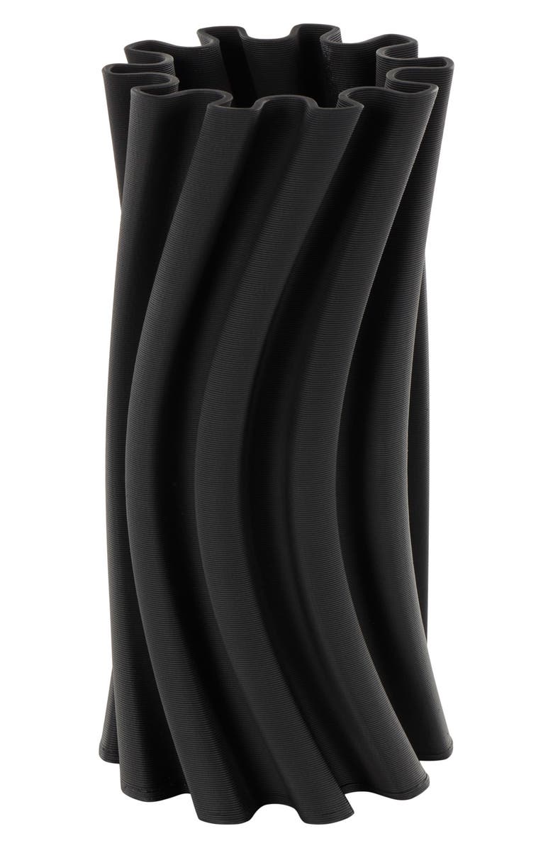 VIVIAN LUNE HOME Black Ceramic Vase, Alternate, color, Black