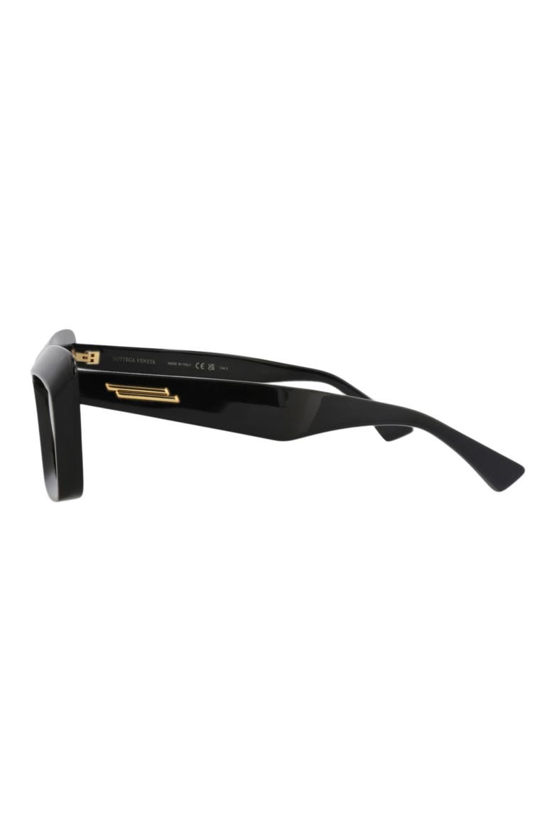 53mm Polarized Rectangular Sunglasses, Alternate, color, BLACK BLACK BROWN