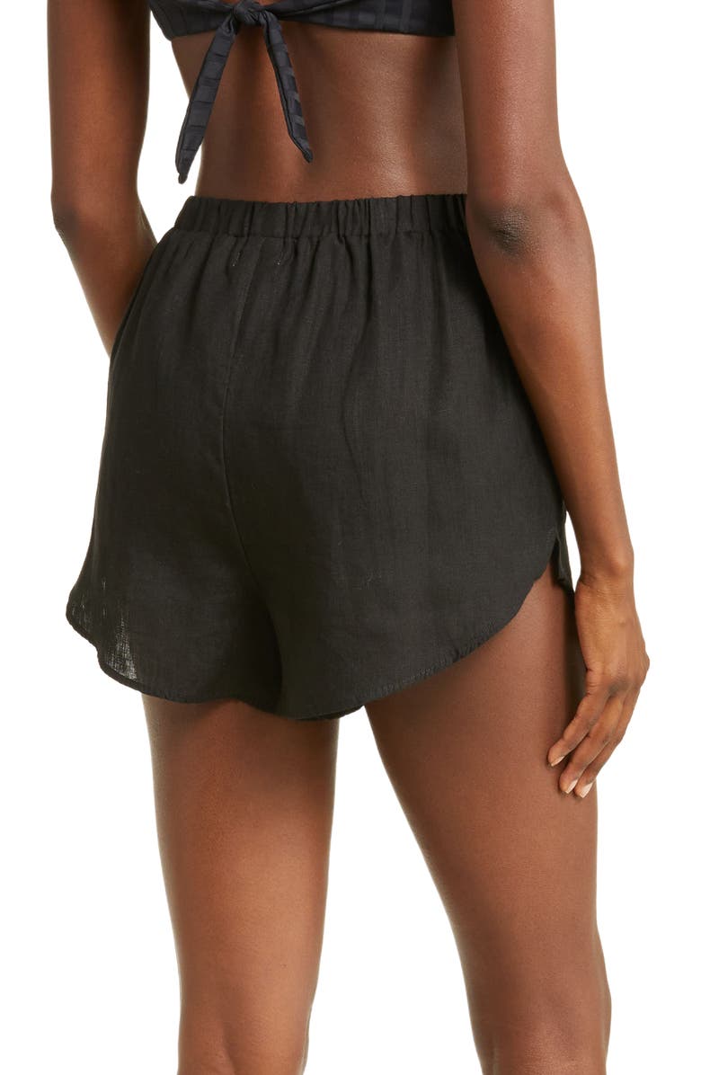 Vitamin A<sup>®</sup> Tallows Linen Cover-Up Shorts, Alternate, color, 