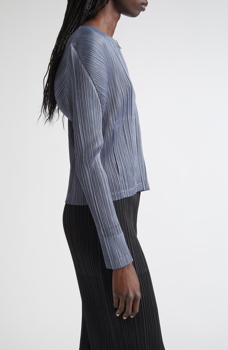 Pleats Please Issey Miyake Monthly Colors May Pleated Zip Front Top, Alternate, color, 