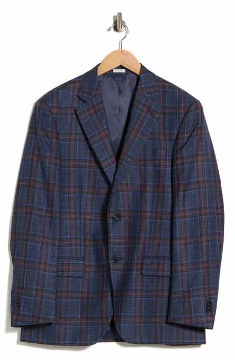 Blue Plaid Wool Sport Coat
