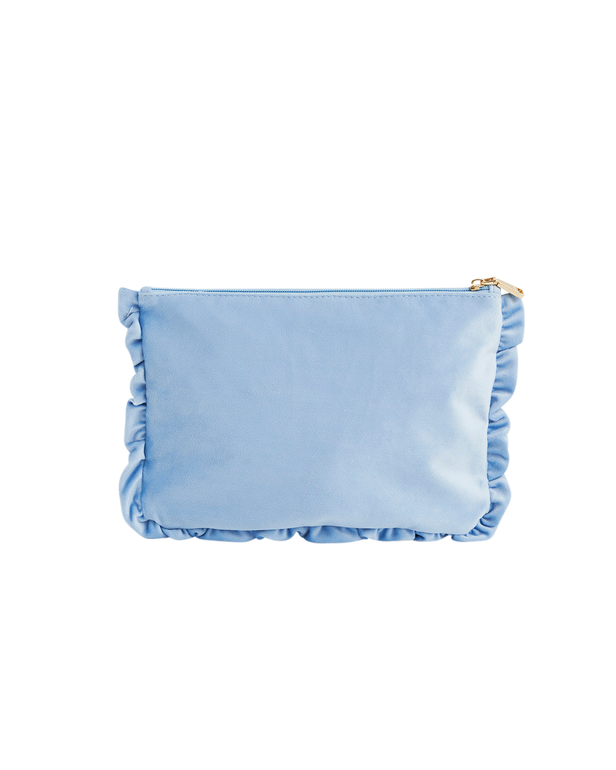 Forget Me Not Velvet Embroidered Pouch, Alternate, color, Light/Pastel Blue