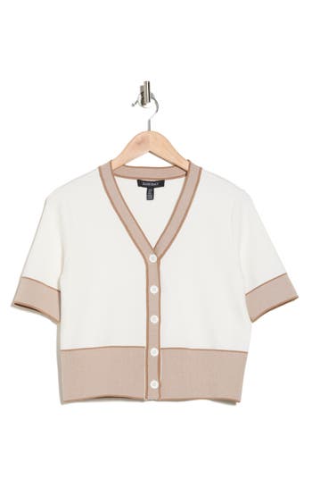 Ellen Tracy V-neck Sweater In White