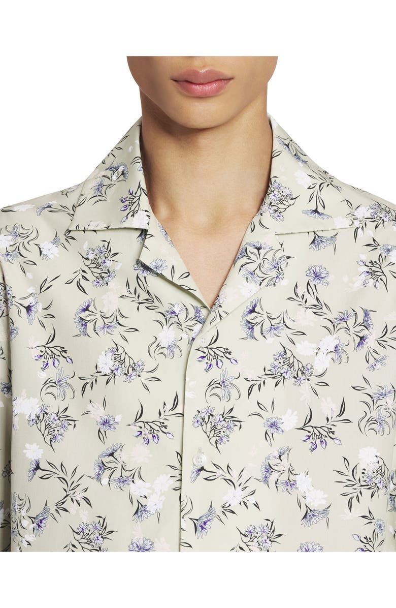 Lanvin Marguerite Printed Cotton Shirt, Alternate, color,