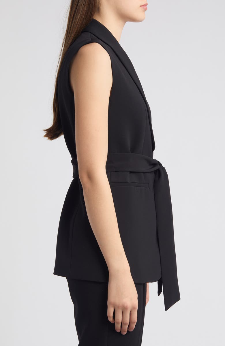 Anne Klein Shawl Collar Belted Vest, Alternate, color, 
