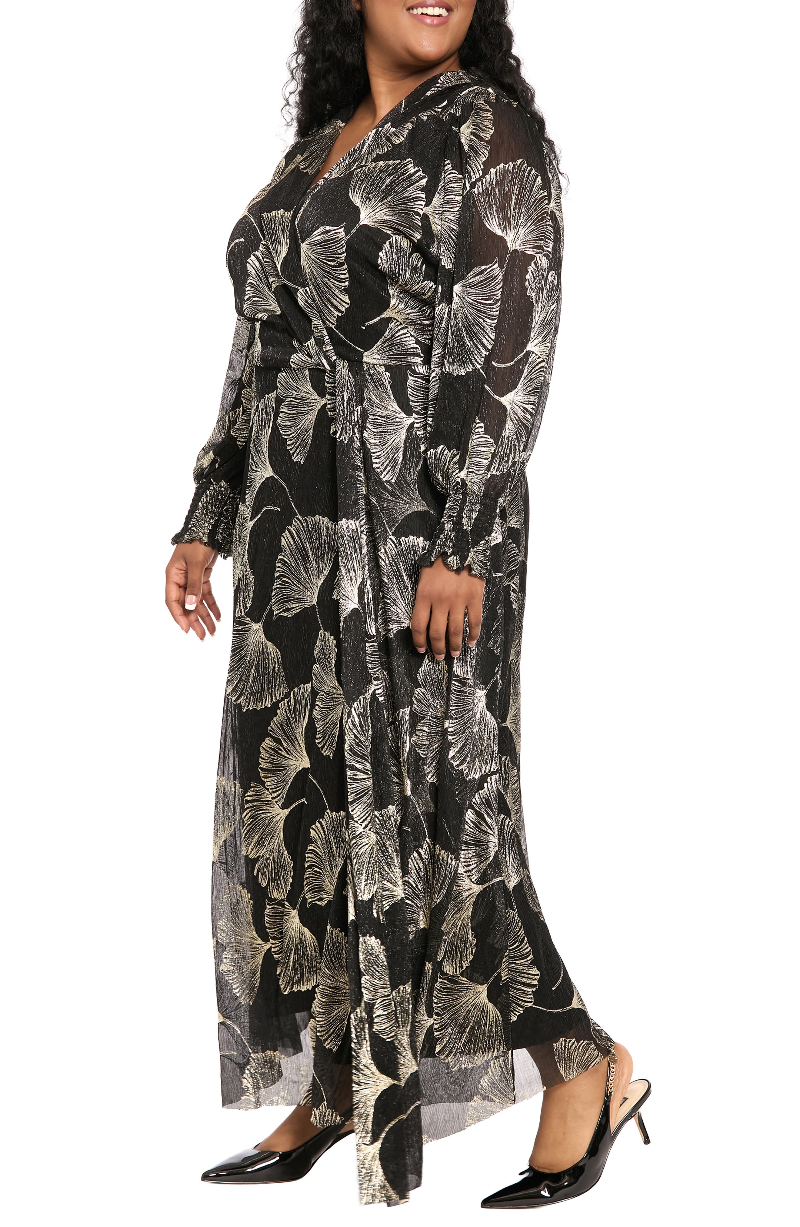 Shirred Twist Maxi Dress