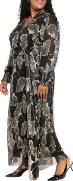 London Times Shirred Twist Maxi Dress