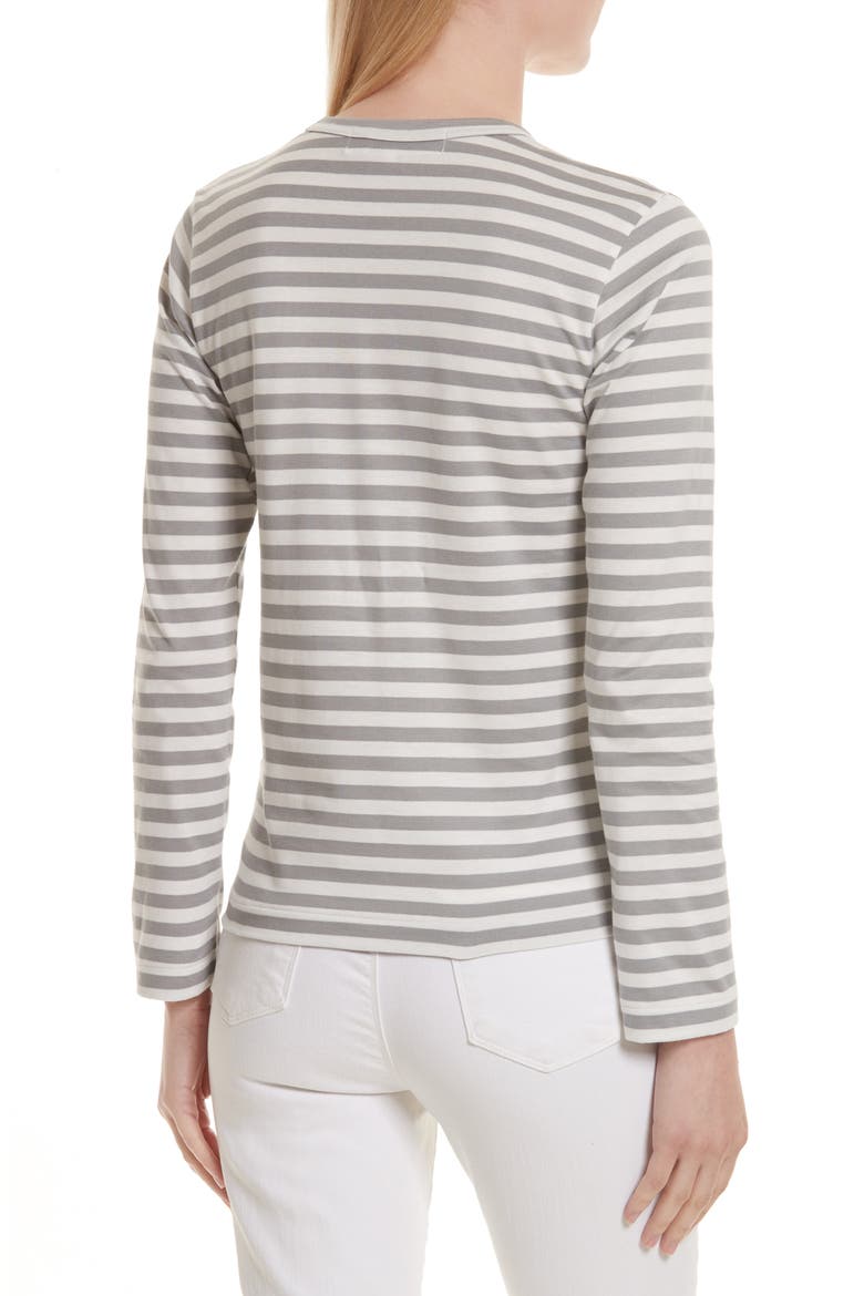 Stripe Long Sleeve T-Shirt, Alternate, color, GREY