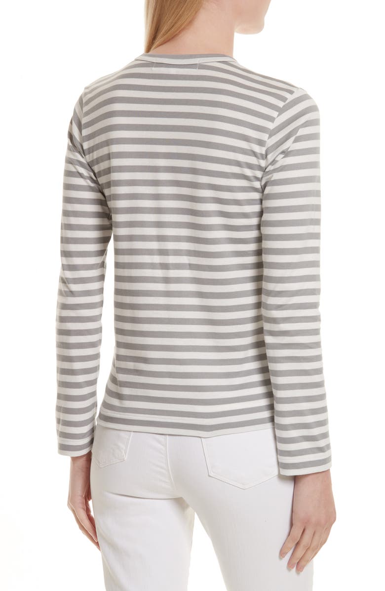 Comme des Garçons PLAY Stripe Long Sleeve T-Shirt, Alternate, color,