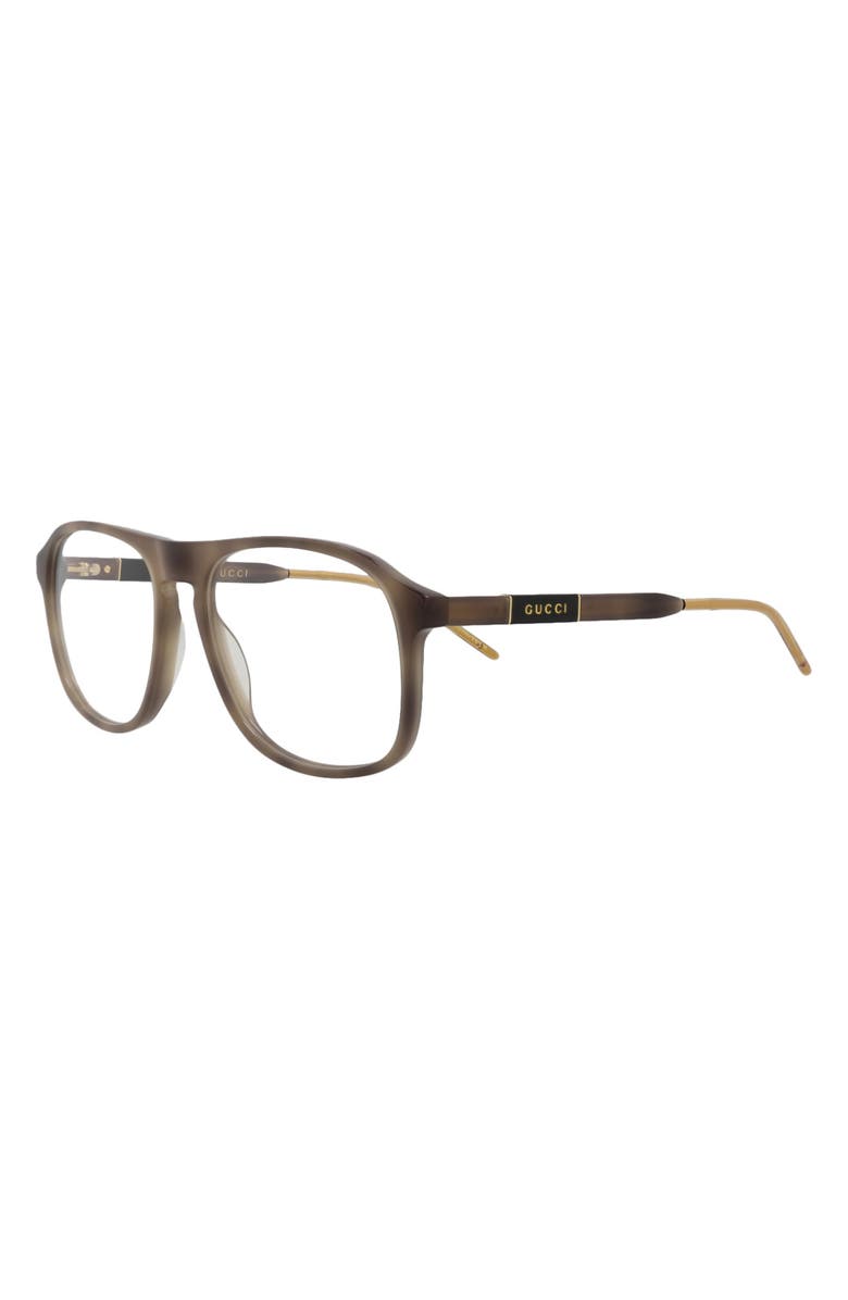 Gucci 55mm Novelty Aviator Optical Glasses, Alternate, color, 